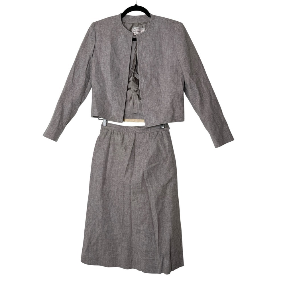 VINTAGE Pendleton Women Size 6 100% Virgin WOOL SKIRT suit Rare Career Y2K New